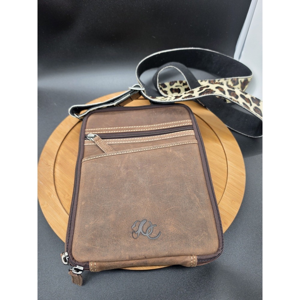 Lady Conceal Concealed Carry Brown Leather Crossbody Bag with Holster